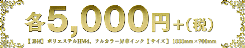 各5,000円＋（税）